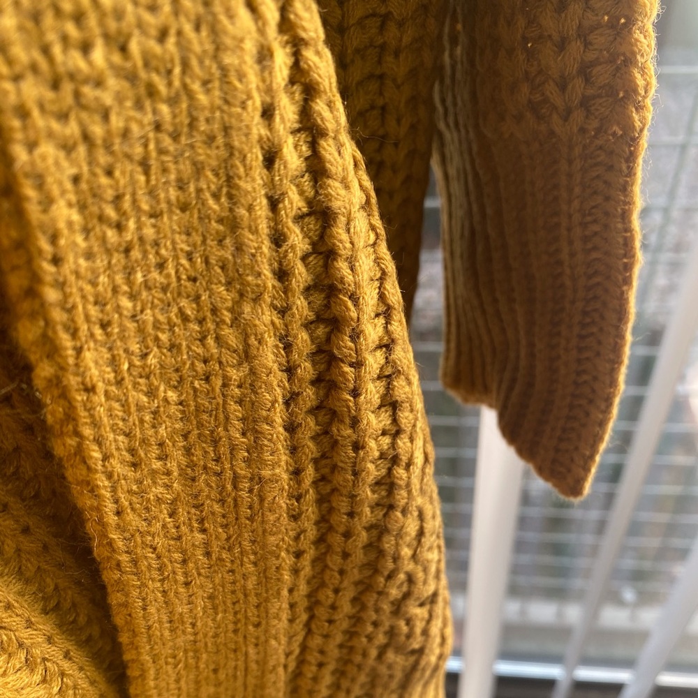Oversized Dress Forum mustard yellow knit sweater - Picture 4 of 7